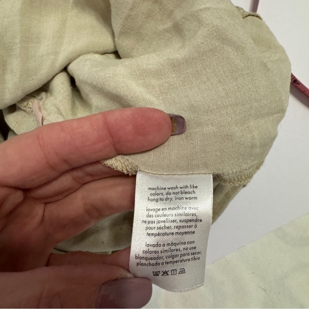 WeWoreWhat Beige Linen Blend Strapless Mini Dress Size 2 - Picture 11 of 15